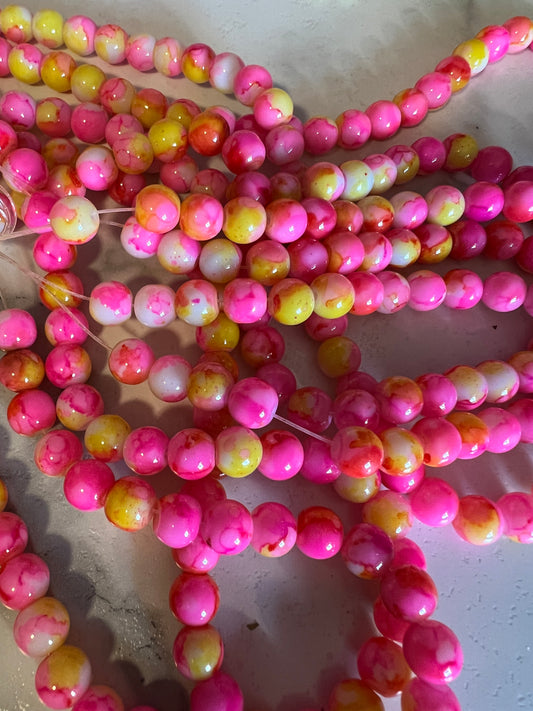 10mm Mix Color Glass Beads (Various Colors)