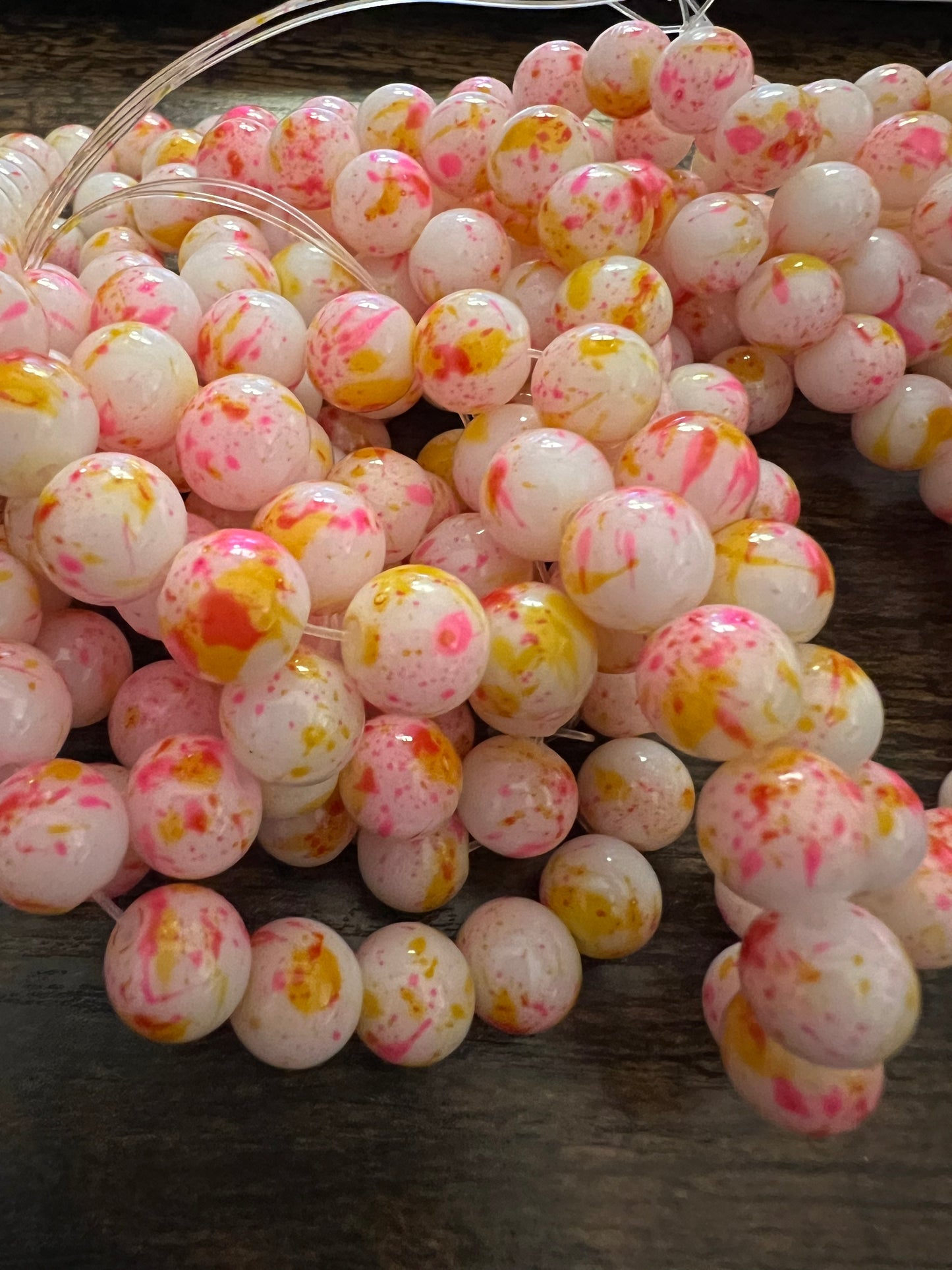 10mm Mix Color Glass Beads (Various Colors)