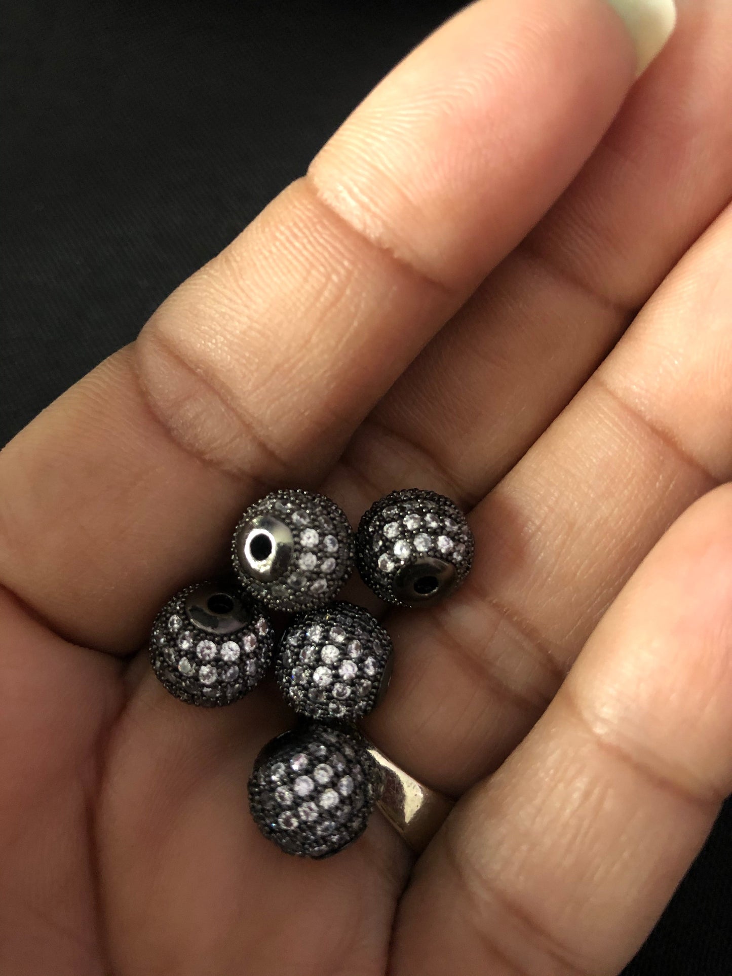 CZ Pave Spacer Beads - 6mm