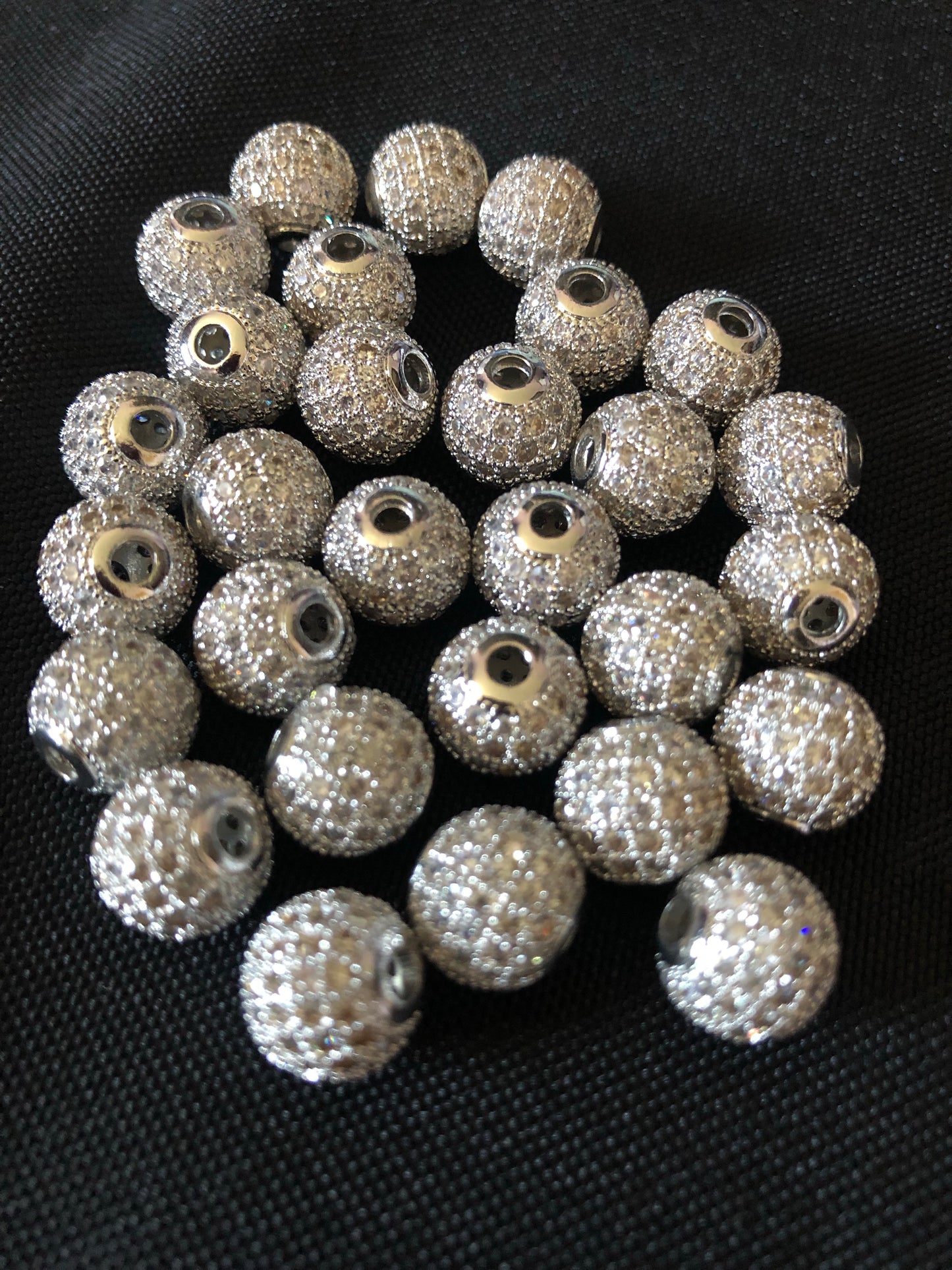 CZ Pave Spacer Beads - 8mm