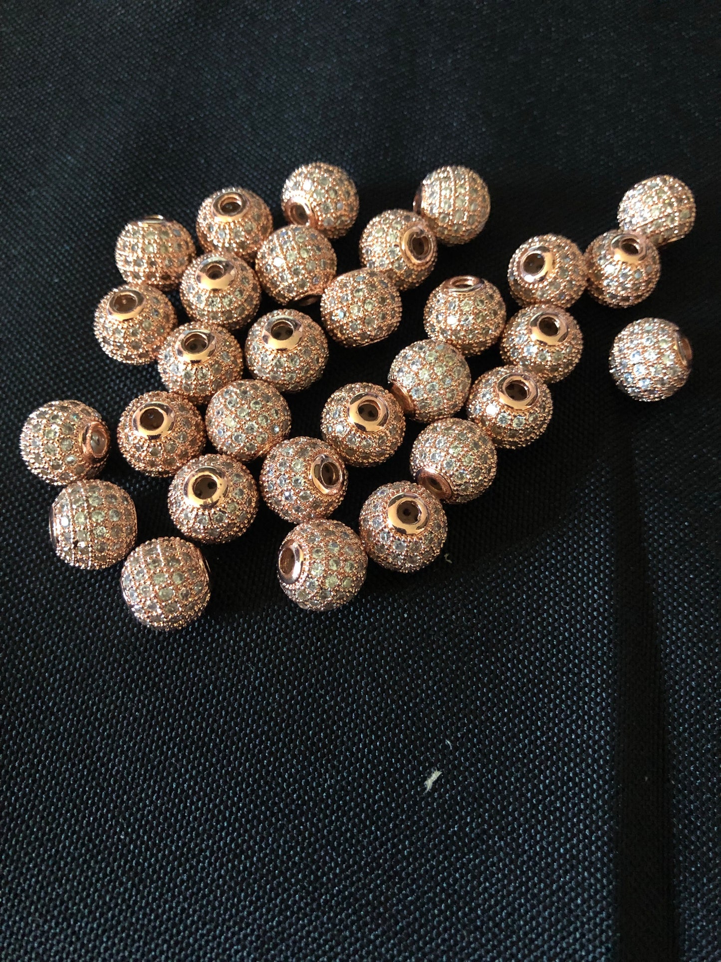 CZ Pave Spacer Beads -10mm