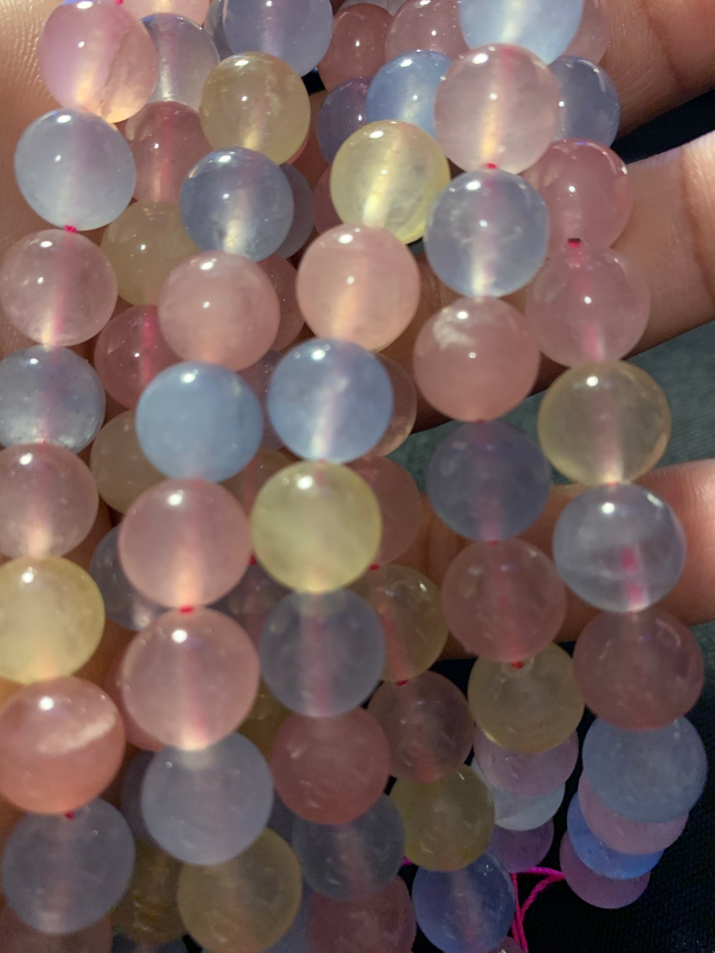 Faceted Faux Morganite Beads (8mm and 10mm)