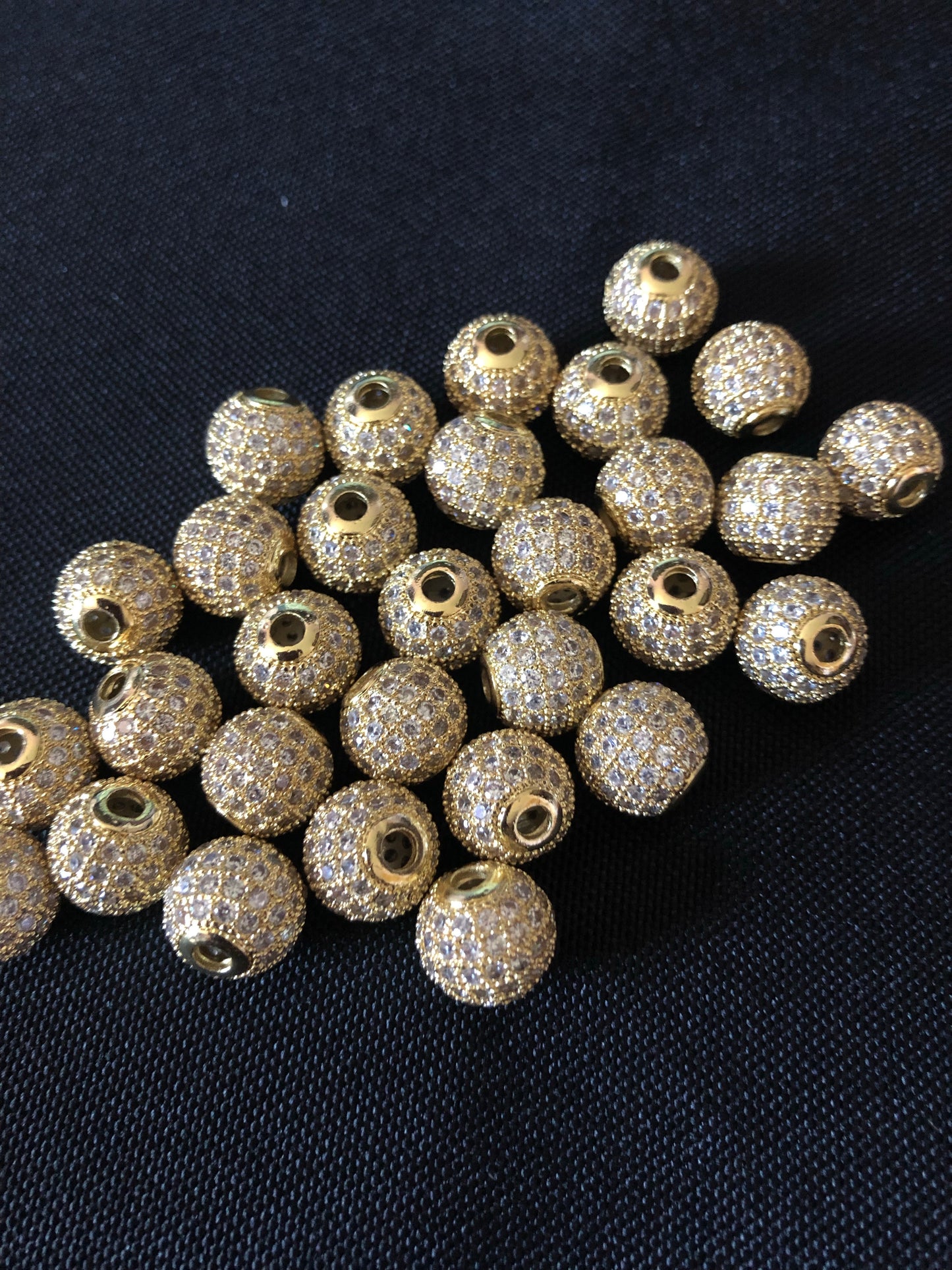 CZ Pave Spacer Beads - 8mm